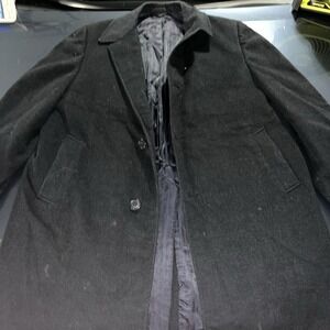 EdW Hawk Imperial Roos Atkins Trench Coat Vintage Wool Blend Mens Large